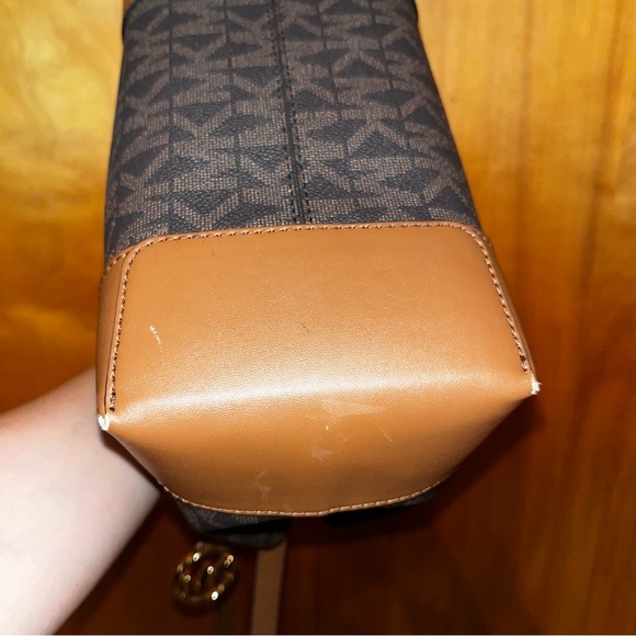Michael Kors Mercer Brown MD Center Zip Tote Satchel Shoulder Handbag - Picture 7 of 12